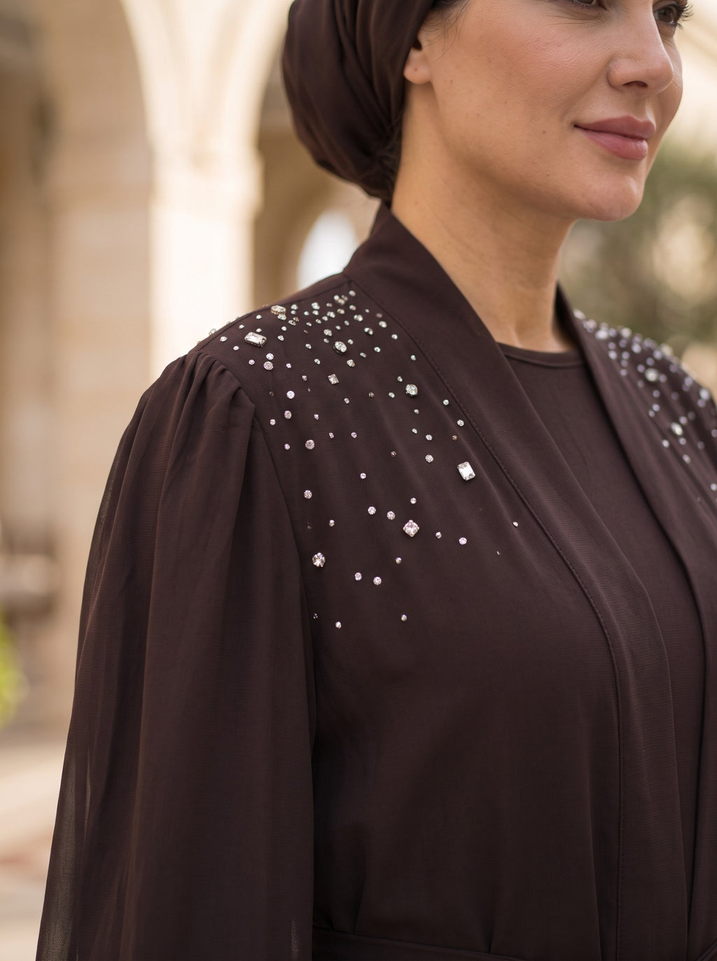 Yelda Abaya Kahve renk 1. görsel