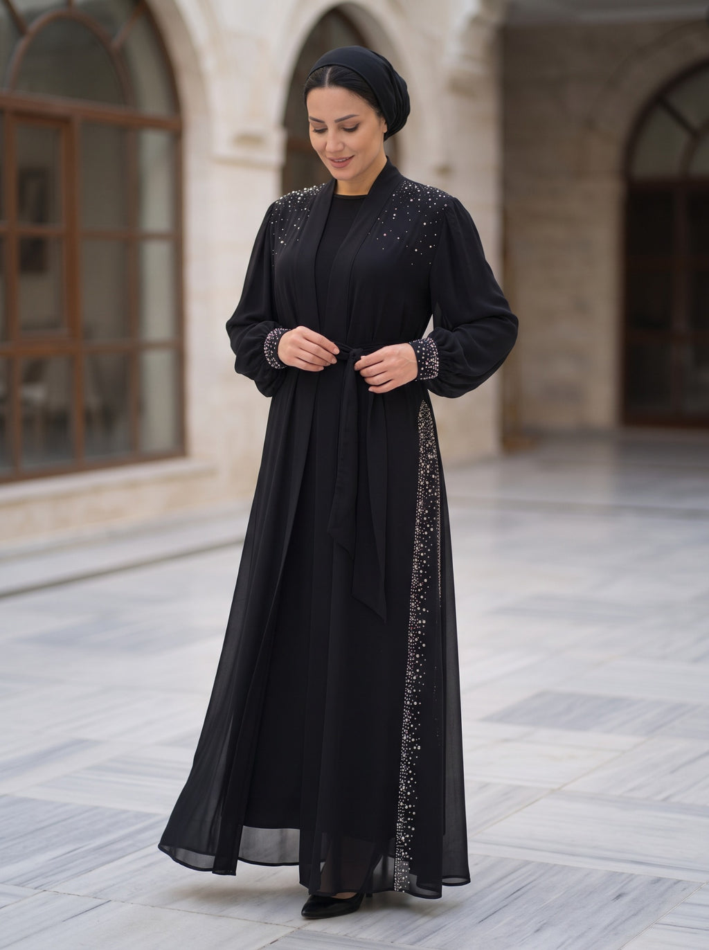 Yelda Abaya Siyah renk 1. görsel