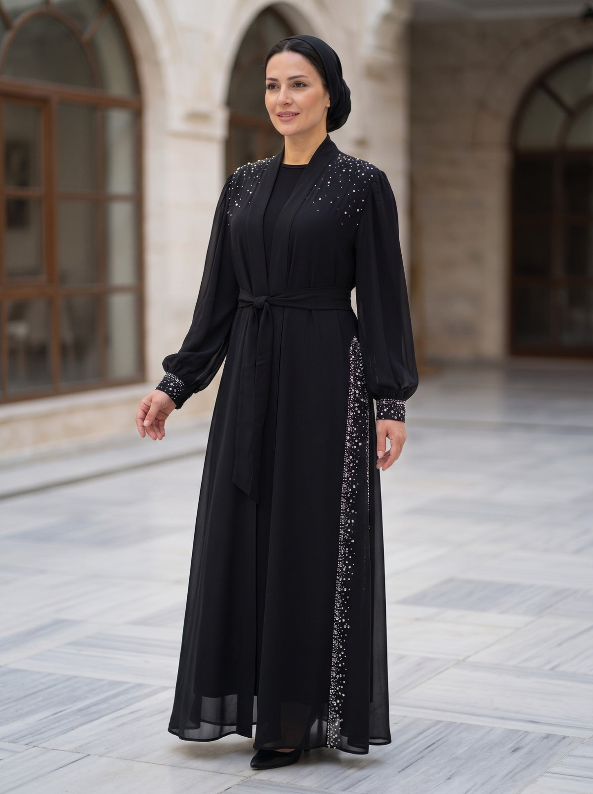 Yelda Abaya Siyah renk 5. görsel